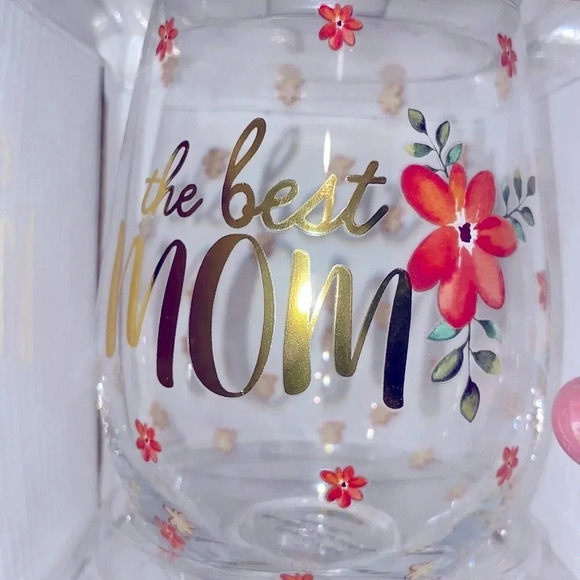 MOTHERS DAY GIFT ALERT! RAISETHE BAR NIB 20oz STEMLESS WINE GLASS “THE BEST MOM  - Picture 1 of 3